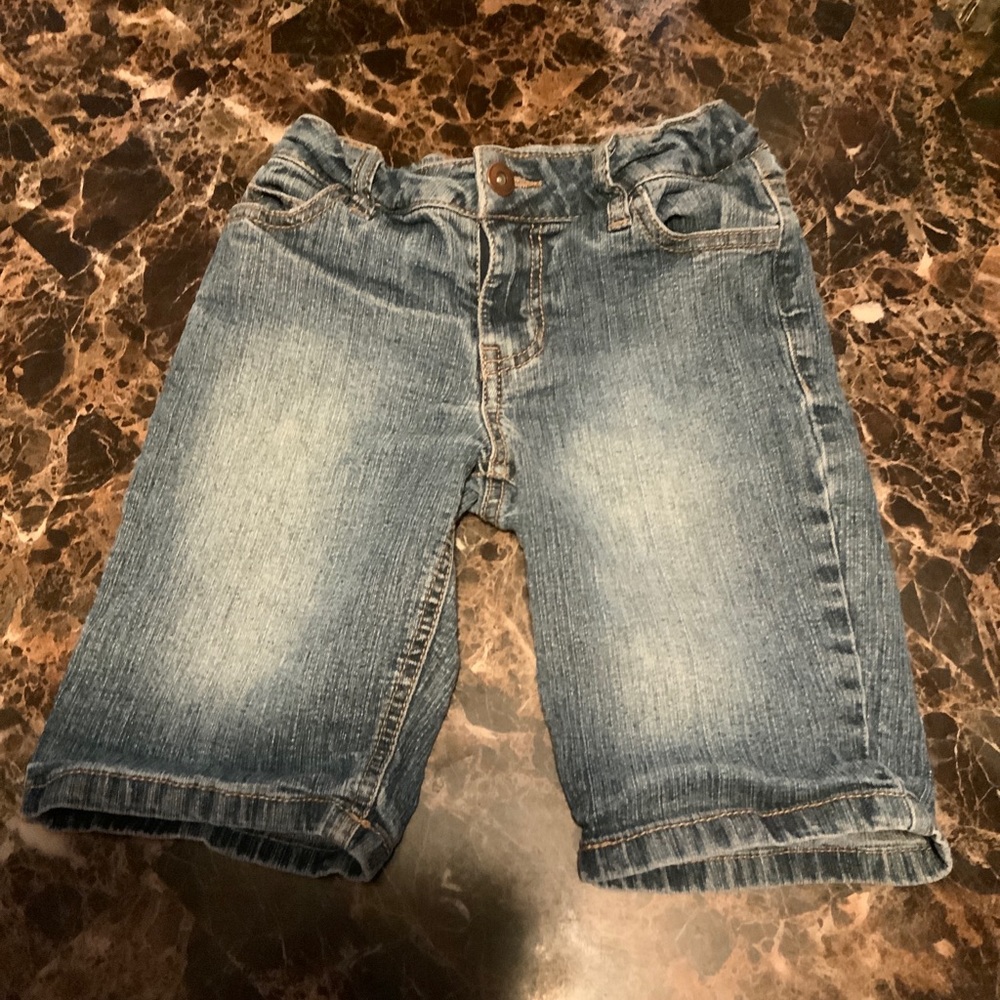 Faded Glory girls Jean shorts color blue size 7 #1